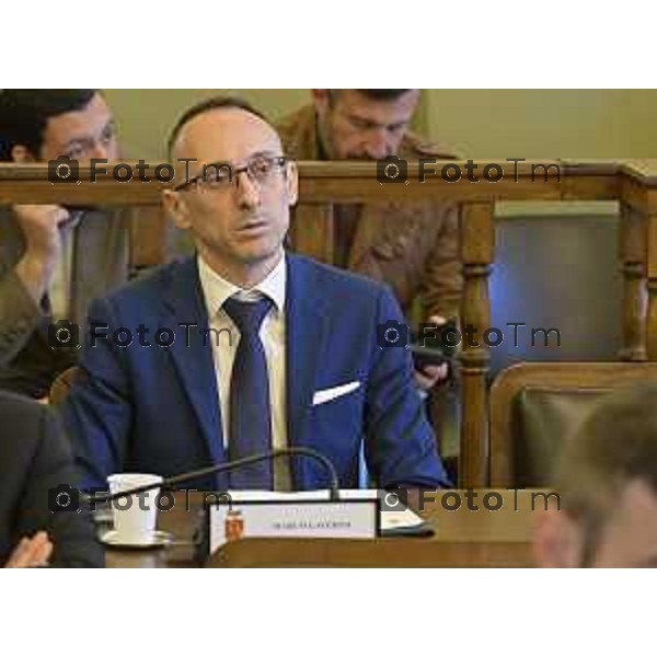 Bergamo primo consiglio Provinciale con Presidente Gianfranco Gafforelli Marco Gaverini 28 Marzo 2026 Bergamo Italia foto Tiziano Manzoni Lapresse