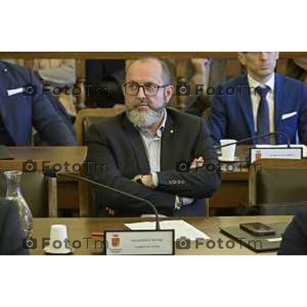 Bergamo primo consiglio Provinciale con Presidente Gianfranco Gafforelli Massimo Cocci 28 Marzo 2026 Bergamo Italia foto Tiziano Manzoni Lapresse