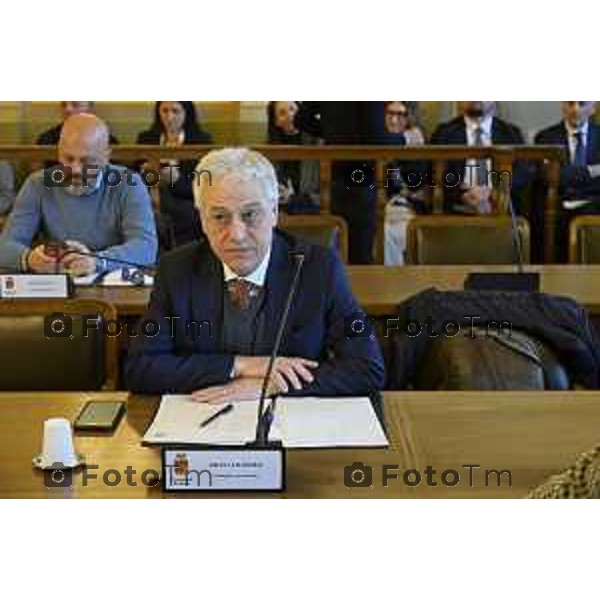 Bergamo primo consiglio Provinciale con Presidente Gianfranco Gafforelli Diego Amaddeo 28 Marzo 2026 Bergamo Italia foto Tiziano Manzoni Lapresse