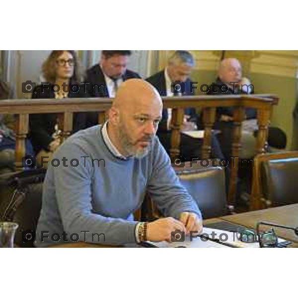 Bergamo primo consiglio Provinciale con Presidente Gianfranco Gafforelli consigliere Erik Molteni 28 Marzo 2026 Bergamo Italia foto Tiziano Manzoni Lapresse