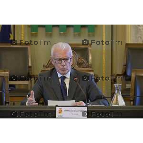 Bergamo primo consiglio Provinciale con Presidente Gianfranco Gafforelli 28 Marzo 2026 Bergamo Italia foto Tiziano Manzoni Lapresse