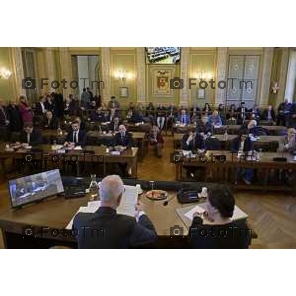 Bergamo primo consiglio Provinciale con Presidente Gianfranco Gafforelli 28 Marzo 2026 Bergamo Italia foto Tiziano Manzoni Lapresse