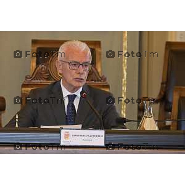 Bergamo primo consiglio Provinciale con Presidente Gianfranco Gafforelli 28 Marzo 2026 Bergamo Italia foto Tiziano Manzoni Lapresse