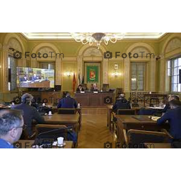 Bergamo primo consiglio Provinciale con Presidente Gianfranco Gafforelli 28 Marzo 2026 Bergamo Italia foto Tiziano Manzoni Lapresse