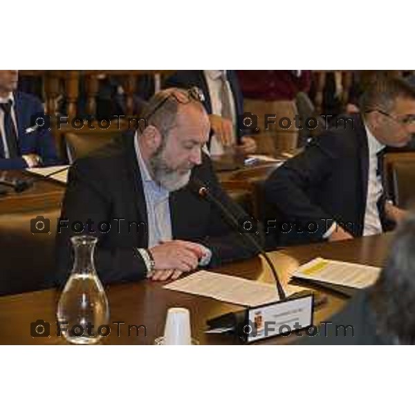 Bergamo primo consiglio Provinciale con Presidente Gianfranco Gafforelli Consigliere Massimo Cocchi 28 Marzo 2026 Bergamo Italia foto Tiziano Manzoni Lapresse