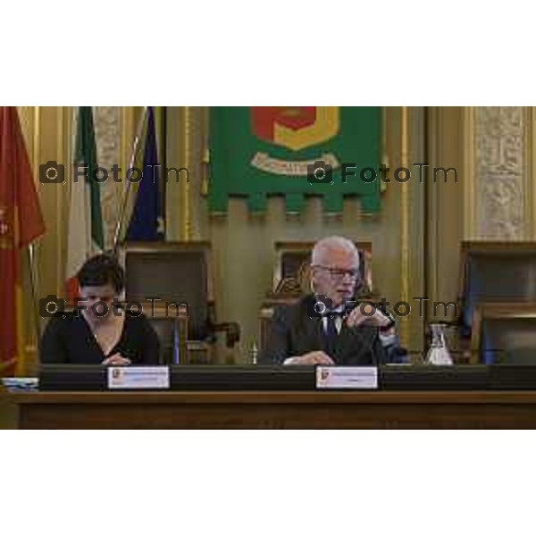 Bergamo primo consiglio Provinciale con Presidente Gianfranco Gafforelli 28 Marzo 2026 Bergamo Italia foto Tiziano Manzoni Lapresse