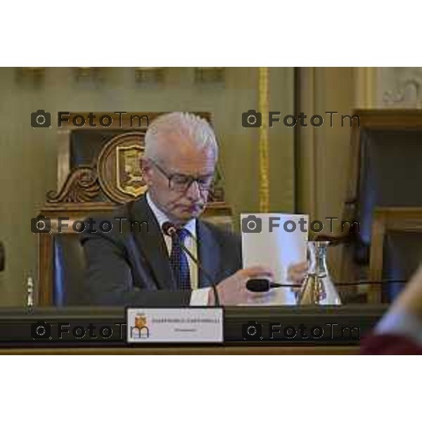 Bergamo primo consiglio Provinciale con Presidente Gianfranco Gafforelli 28 Marzo 2026 Bergamo Italia foto Tiziano Manzoni Lapresse