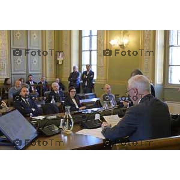 Bergamo primo consiglio Provinciale con Presidente Gianfranco Gafforelli 28 Marzo 2026 Bergamo Italia foto Tiziano Manzoni Lapresse