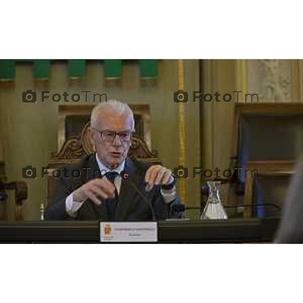 Bergamo primo consiglio Provinciale con Presidente Gianfranco Gafforelli 28 Marzo 2026 Bergamo Italia foto Tiziano Manzoni Lapresse