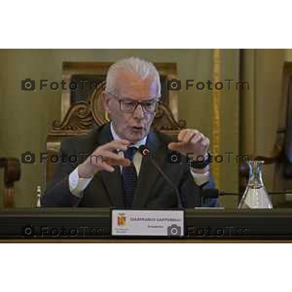 Bergamo primo consiglio Provinciale con Presidente Gianfranco Gafforelli 28 Marzo 2026 Bergamo Italia foto Tiziano Manzoni Lapresse