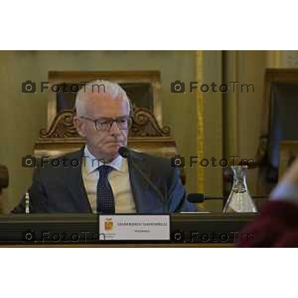 Bergamo primo consiglio Provinciale con Presidente Gianfranco Gafforelli 28 Marzo 2026 Bergamo Italia foto Tiziano Manzoni Lapresse