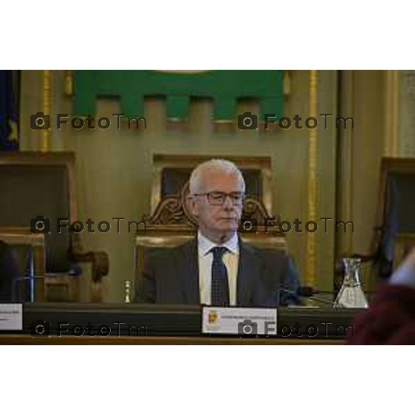 Bergamo primo consiglio Provinciale con Presidente Gianfranco Gafforelli 28 Marzo 2026 Bergamo Italia foto Tiziano Manzoni Lapresse