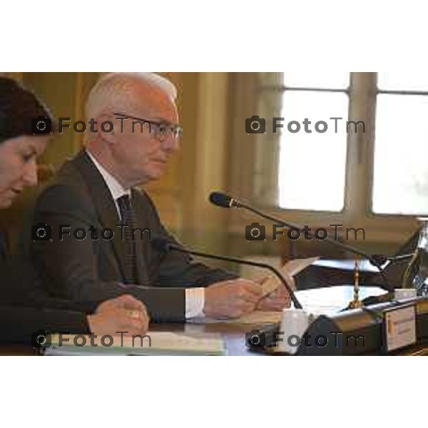 Bergamo primo consiglio Provinciale con Presidente Gianfranco Gafforelli 28 Marzo 2026 Bergamo Italia foto Tiziano Manzoni Lapresse