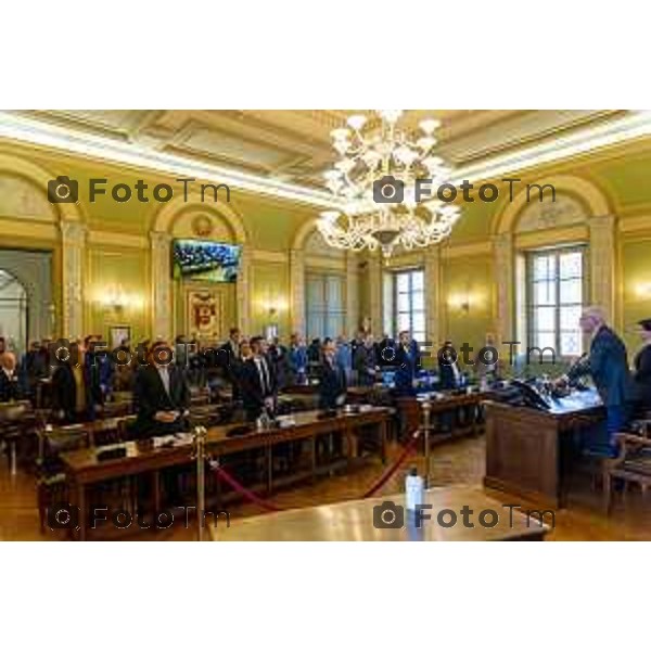 Bergamo primo consiglio Provinciale con Presidente Gianfranco Gafforelli 28 Marzo 2026 Bergamo Italia foto Tiziano Manzoni Lapresse