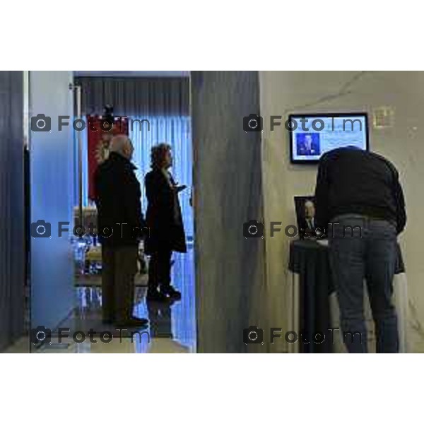 Camera ardente sala del comiatto di Franco Tentorio Ex sindaco 28 Marzo 2026 Bergamo Italia foto Tiziano Manzoni Lapresse