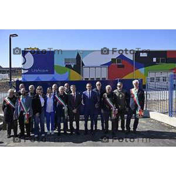 Bergamo apertura dell’impianto di depurazione potenzia la capacità del nucleo storico dell’impianto già attivo, Uniacque ha realizzato grazie al co-finanziamento PNRR. 28 Marzo 2026 Bergamo Italia foto Tiziano Manzoni Lapresse