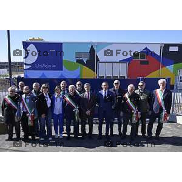 Bergamo apertura dell’impianto di depurazione potenzia la capacità del nucleo storico dell’impianto già attivo, Uniacque ha realizzato grazie al co-finanziamento PNRR. 28 Marzo 2026 Bergamo Italia foto Tiziano Manzoni Lapresse