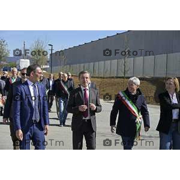 Bergamo apertura dell’impianto di depurazione potenzia la capacità del nucleo storico dell’impianto già attivo, Uniacque ha realizzato grazie al co-finanziamento PNRR. 28 Marzo 2026 Bergamo Italia foto Tiziano Manzoni Lapresse