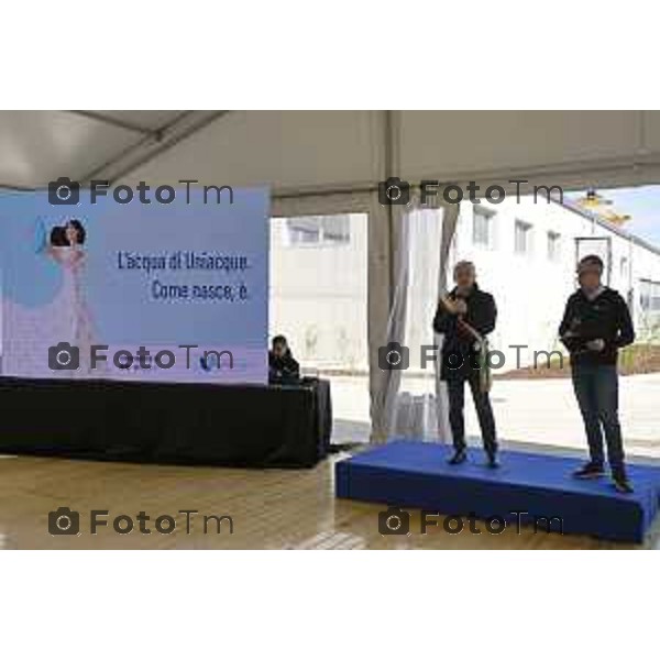 Bergamo apertura dell’impianto di depurazione potenzia la capacità del nucleo storico dell’impianto già attivo, Uniacque ha realizzato grazie al co-finanziamento PNRR. 28 Marzo 2026 Bergamo Italia foto Tiziano Manzoni Lapresse