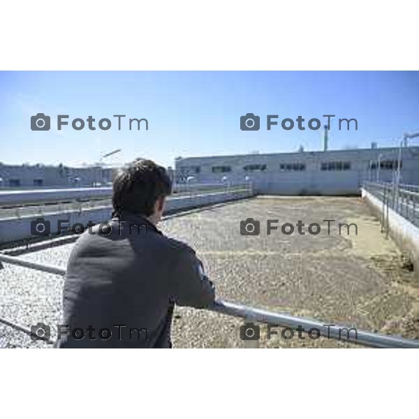 Bergamo apertura dell’impianto di depurazione potenzia la capacità del nucleo storico dell’impianto già attivo, Uniacque ha realizzato grazie al co-finanziamento PNRR. 28 Marzo 2026 Bergamo Italia foto Tiziano Manzoni Lapresse