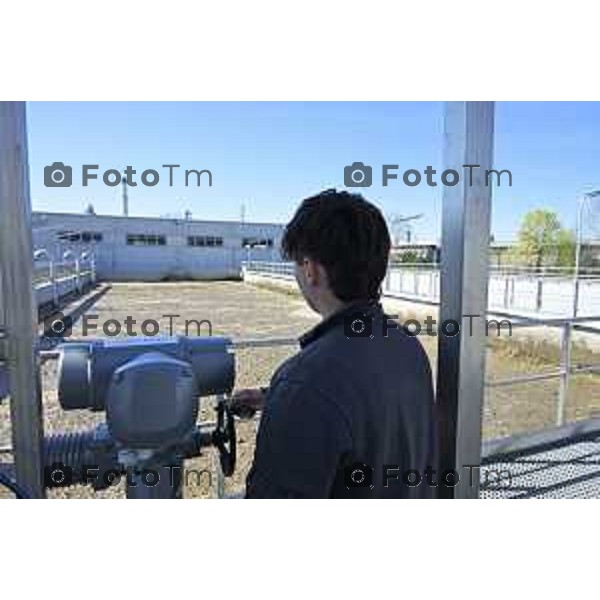 Bergamo apertura dell’impianto di depurazione potenzia la capacità del nucleo storico dell’impianto già attivo, Uniacque ha realizzato grazie al co-finanziamento PNRR. 28 Marzo 2026 Bergamo Italia foto Tiziano Manzoni Lapresse