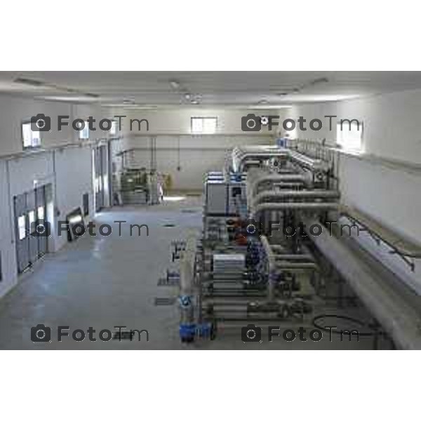 Bergamo apertura dell’impianto di depurazione potenzia la capacità del nucleo storico dell’impianto già attivo, Uniacque ha realizzato grazie al co-finanziamento PNRR. 28 Marzo 2026 Bergamo Italia foto Tiziano Manzoni Lapresse