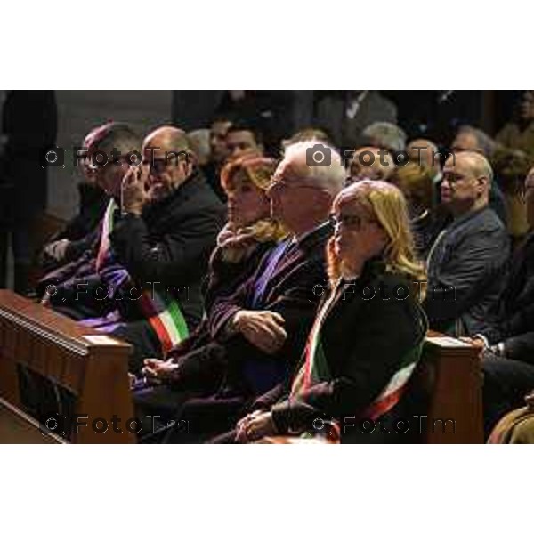Bergamo funerale di Franco Tentorio ex sindaco di Bg e consigliere comunale per 49 anni anni 30 Marzo 2026 Bergamo Italia foto Tiziano Manzoni Lapresse