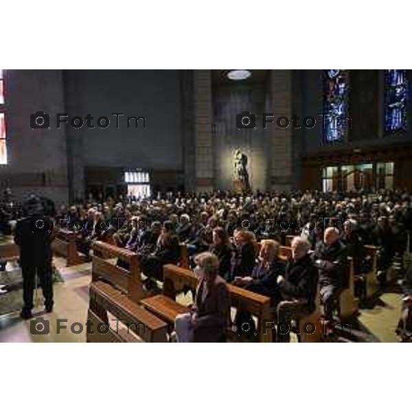 Bergamo funerale di Franco Tentorio ex sindaco di Bg e consigliere comunale per 49 anni anni 30 Marzo 2026 Bergamo Italia foto Tiziano Manzoni Lapresse