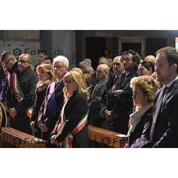 Bergamo funerale di Franco Tentorio ex sindaco di Bg e consigliere comunale per 49 anni anni 30 Marzo 2026 Bergamo Italia foto Tiziano Manzoni Lapresse