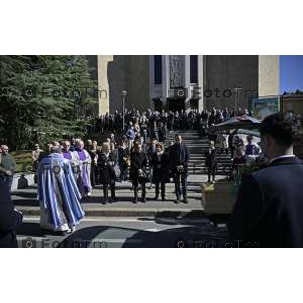 Bergamo funerale di Franco Tentorio ex sindaco di Bg e consigliere comunale per 49 anni anni 30 Marzo 2026 Bergamo Italia foto Tiziano Manzoni Lapresse