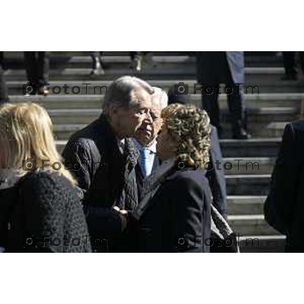Bergamo funerale di Franco Tentorio ex sindaco di Bg e consigliere comunale per 49 anni anni Terzi di Sant\'Agata 30 Marzo 2026 Bergamo Italia foto Tiziano Manzoni Lapresse