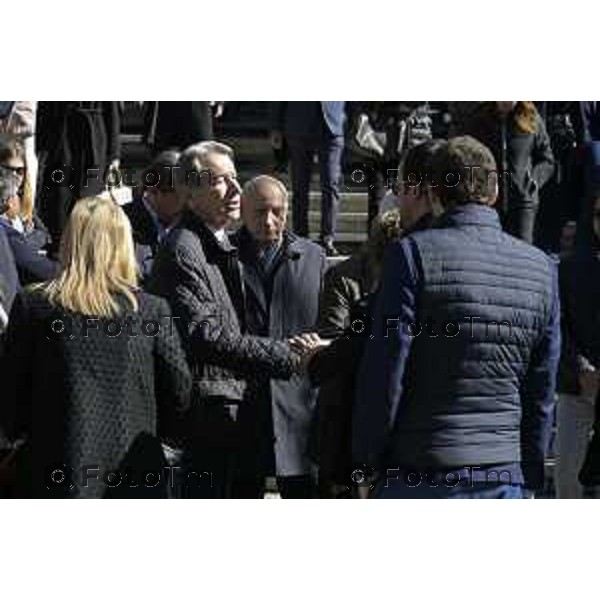 Bergamo funerale di Franco Tentorio ex sindaco di Bg e consigliere comunale per 49 anni anni Terzi di Sant\'Agata 30 Marzo 2026 Bergamo Italia foto Tiziano Manzoni Lapresse