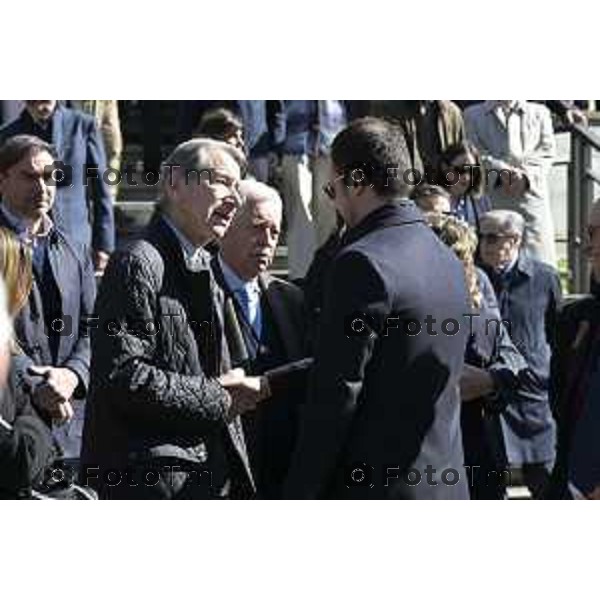 Bergamo funerale di Franco Tentorio ex sindaco di Bg e consigliere comunale per 49 anni anni Terzi di Sant\'Agata 30 Marzo 2026 Bergamo Italia foto Tiziano Manzoni Lapresse