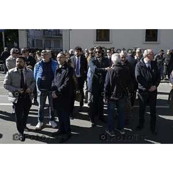 Bergamo funerale di Franco Tentorio ex sindaco di Bg e consigliere comunale per 49 anni anni fratelli d\'italia Tremaglia Paolo Franco 30 Marzo 2026 Bergamo Italia foto Tiziano Manzoni Lapresse
