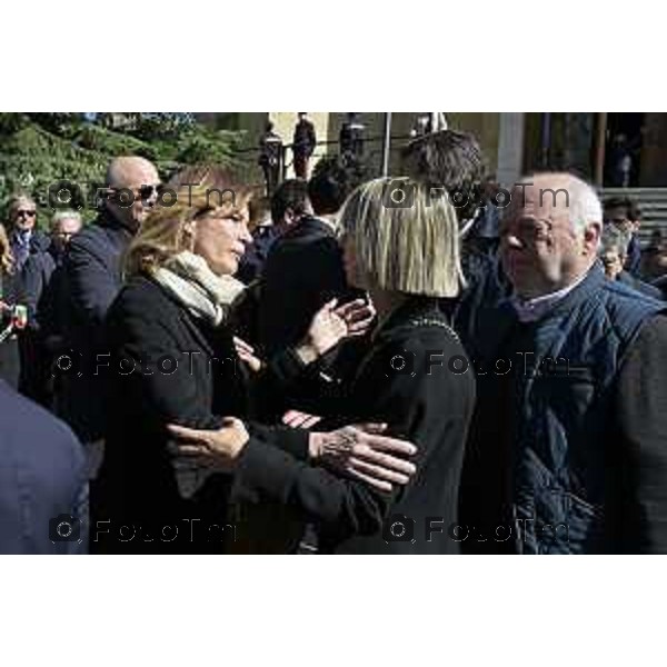 Bergamo funerale di Franco Tentorio ex sindaco di Bg e consigliere comunale per 49 anni anni Romina Russo 30 Marzo 2026 Bergamo Italia foto Tiziano Manzoni Lapresse