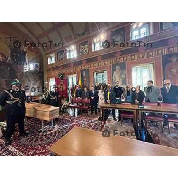 Bergamo funerale di Franco Tentorio ex sindaco di Bg e consigliere comunale per 49 anni anni 30 Marzo 2026 Bergamo Italia foto Tiziano Manzoni Lapresse