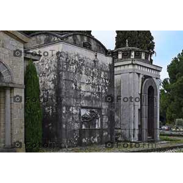 Bergamo Cappelle funebri al cimitero monumentale Bergonzo 01-Aprile 2026 Bergamo Italia foto Tiziano Manzoni Lapresse