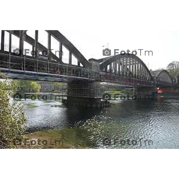 Cisano Bergamasco Bg Ponte di Brivio inizio lavori 8 Aprile 2026 Italia foto Tiziano Manzoni Lapresse