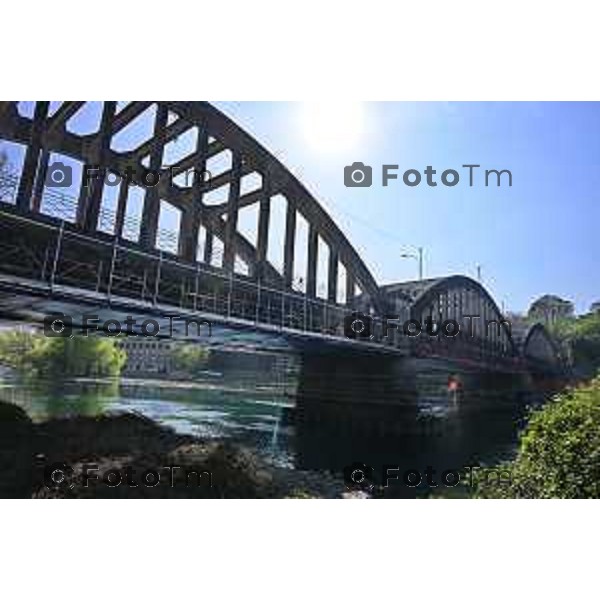 Cisano Bergamasco Bg Ponte di Brivio inizio lavori 8 Aprile 2026 Italia foto Tiziano Manzoni Lapresse