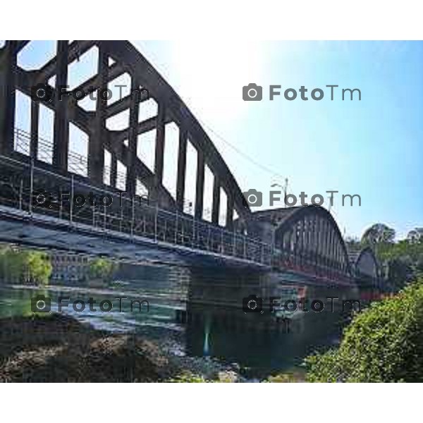 Cisano Bergamasco Bg Ponte di Brivio inizio lavori 8 Aprile 2026 Italia foto Tiziano Manzoni Lapresse