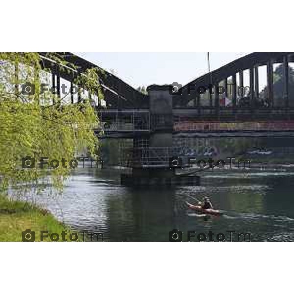 Cisano Bergamasco Bg Ponte di Brivio inizio lavori 8 Aprile 2026 Italia foto Tiziano Manzoni Lapresse
