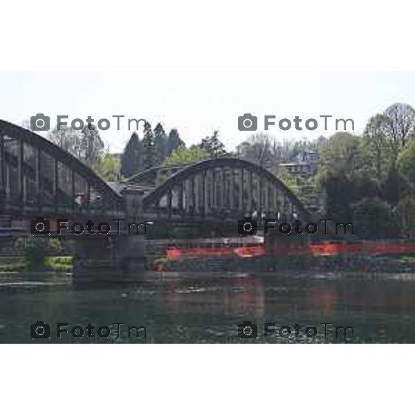 Cisano Bergamasco Bg Ponte di Brivio inizio lavori 8 Aprile 2026 Italia foto Tiziano Manzoni Lapresse