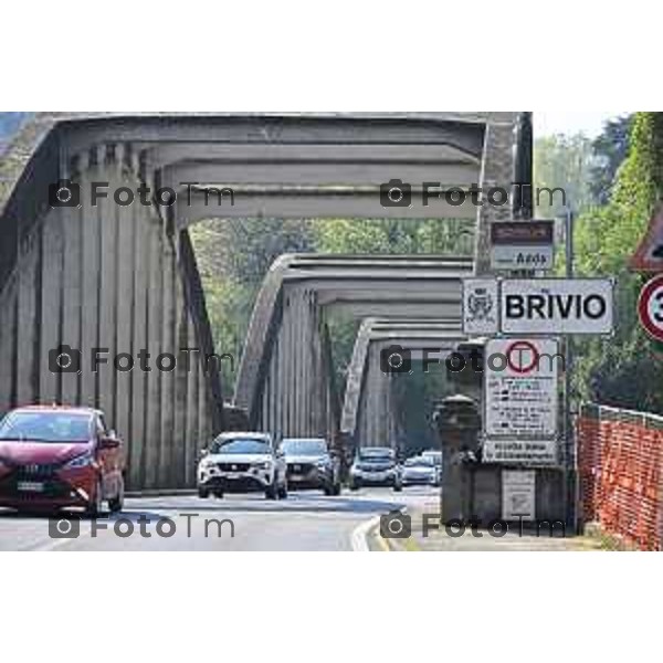 Cisano Bergamasco Bg Ponte di Brivio inizio lavori 8 Aprile 2026 Italia foto Tiziano Manzoni Lapresse
