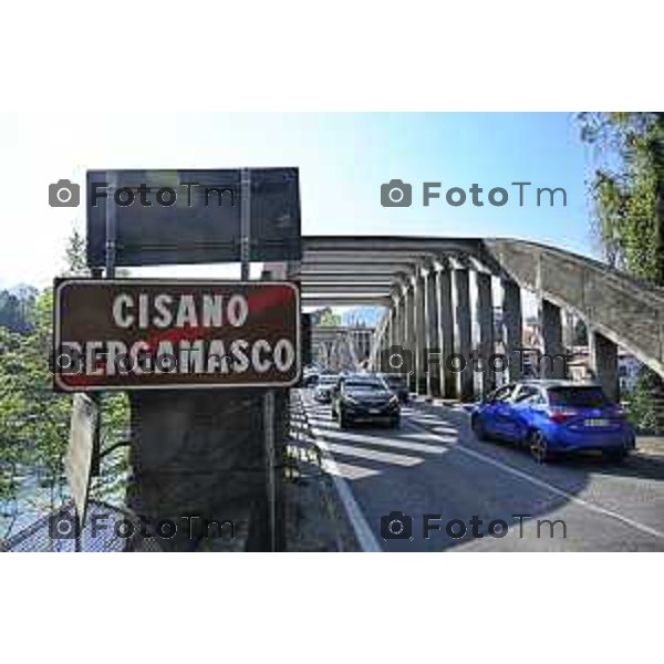 Cisano Bergamasco Bg Ponte di Brivio inizio lavori 8 Aprile 2026 Italia foto Tiziano Manzoni Lapresse