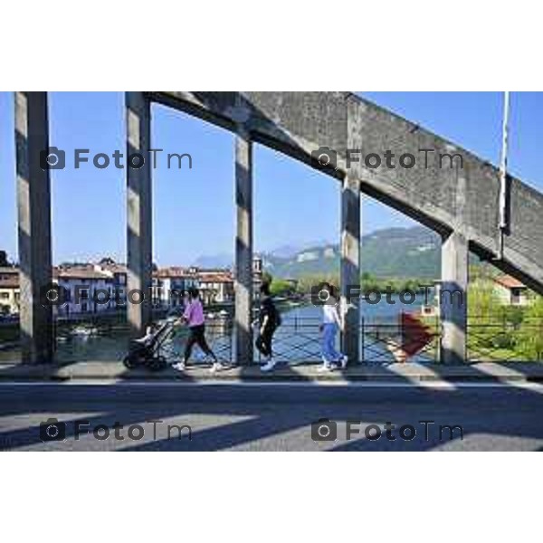 Cisano Bergamasco Bg Ponte di Brivio inizio lavori 8 Aprile 2026 Italia foto Tiziano Manzoni Lapresse