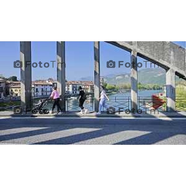 Cisano Bergamasco Bg Ponte di Brivio inizio lavori 8 Aprile 2026 Italia foto Tiziano Manzoni Lapresse