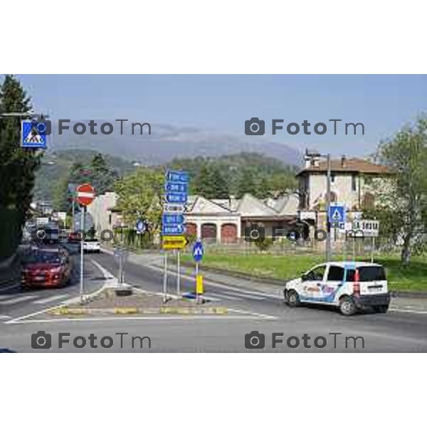 Cisano Bergamasco Bg Ponte di Brivio inizio lavori 8 Aprile 2026 Italia foto Tiziano Manzoni Lapresse