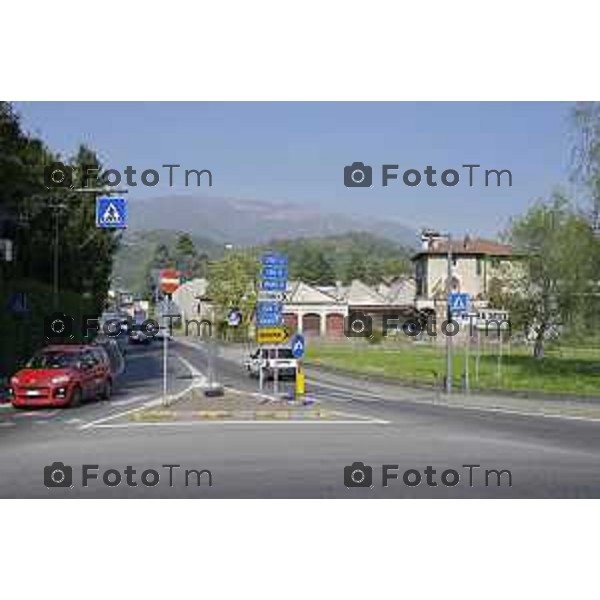 Cisano Bergamasco Bg Ponte di Brivio inizio lavori 8 Aprile 2026 Italia foto Tiziano Manzoni Lapresse