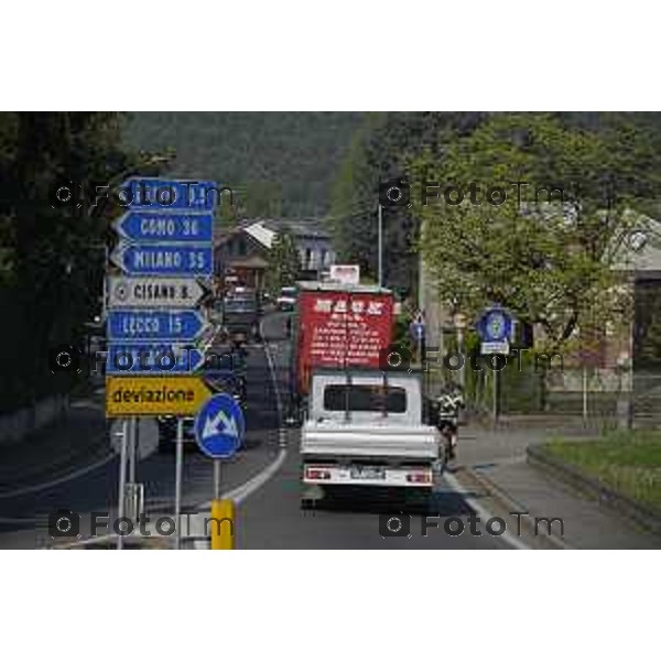 Cisano Bergamasco Bg Ponte di Brivio inizio lavori 8 Aprile 2026 Italia foto Tiziano Manzoni Lapresse