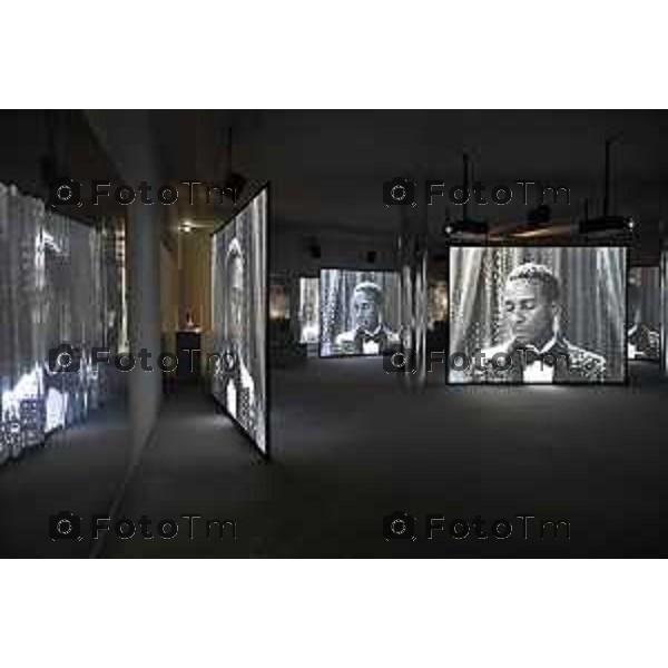 gres art 671 Bergamo retrospettiva in Italia dedicata a Isaac Julien, MUSEUM DREAMS Francesca Acquati Roberto Pesenti 09-aprile 2026 Bergamo Italia foto Tiziano Manzoni Lapresse